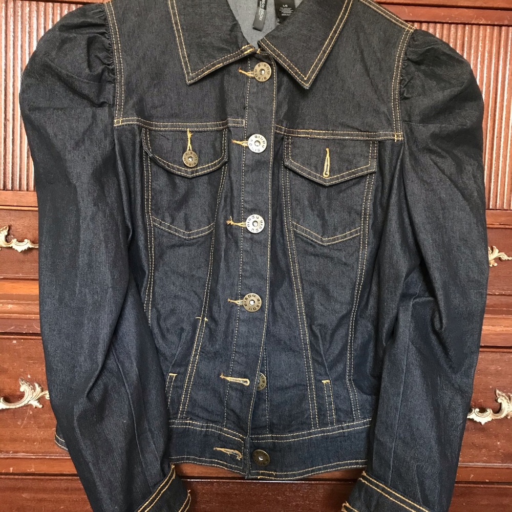 Bisou Bisou Denim Jacket (LG) and Pants (Size 4)